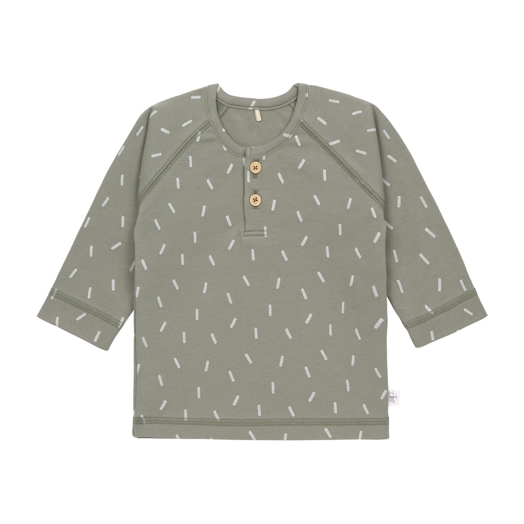 Lassig - T-Shirt manches longues Bébé GOTS - Cozy Colors, Petits Traits Olive