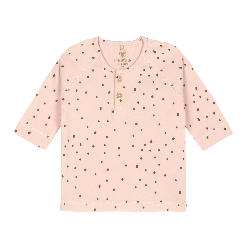 Lassig - T-Shirt manches longues - Pointillés rose poudré - 7/12 mois