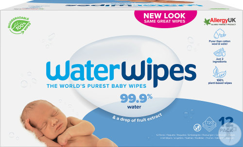 WaterWipes - Pack de 60 lingettes à l'eau