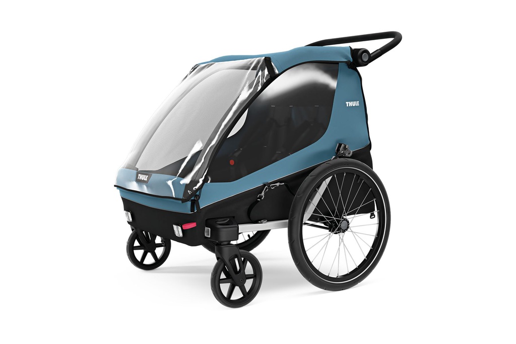 Thule - Remorque de vélo cargo 2 places pour enfants - Courrier