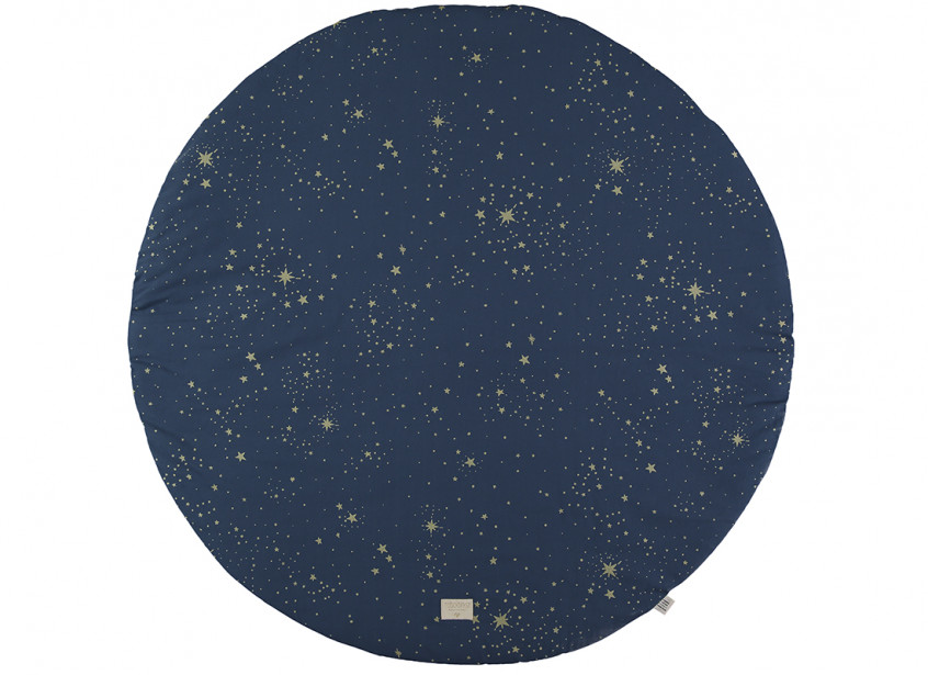 Nobodinoz - Tapis de jeux rond - Full Moon - Gold Stella/Night Blue