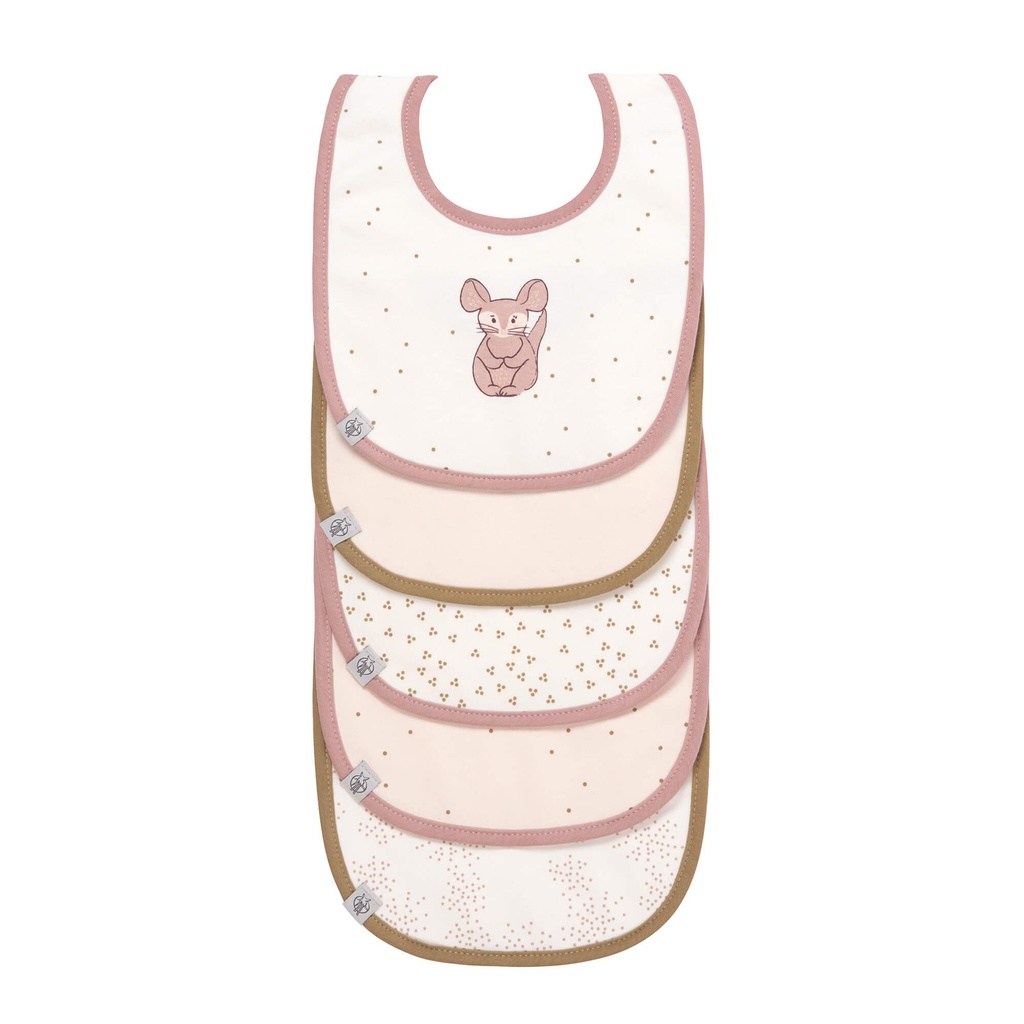 Lassig - Lot de 5 bavoirs - Chinchilla