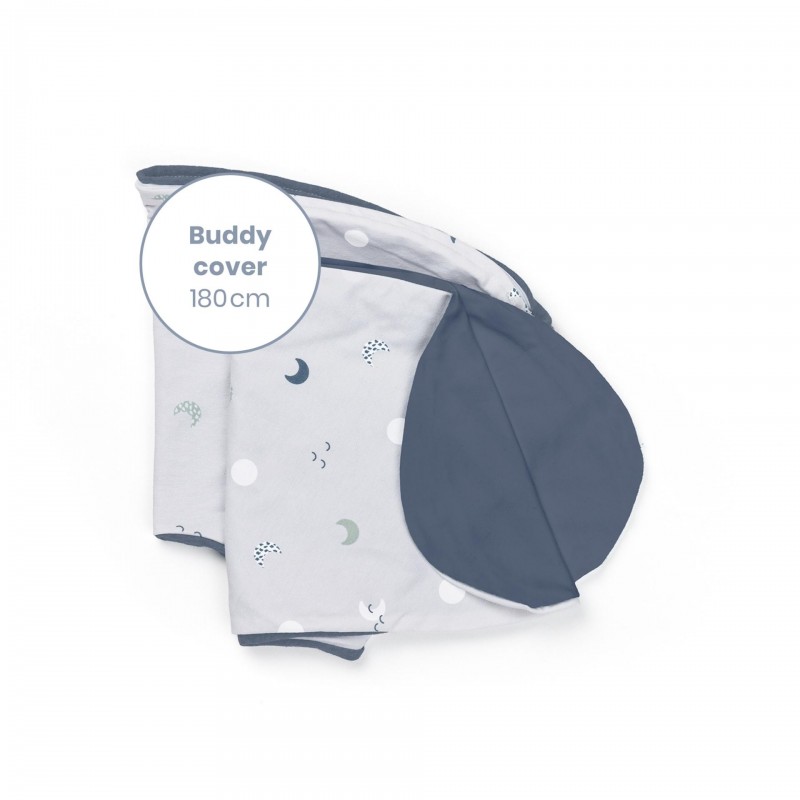 Doomoo - Housse pour Coussin de maternité Buddy - Blue Grey Moon