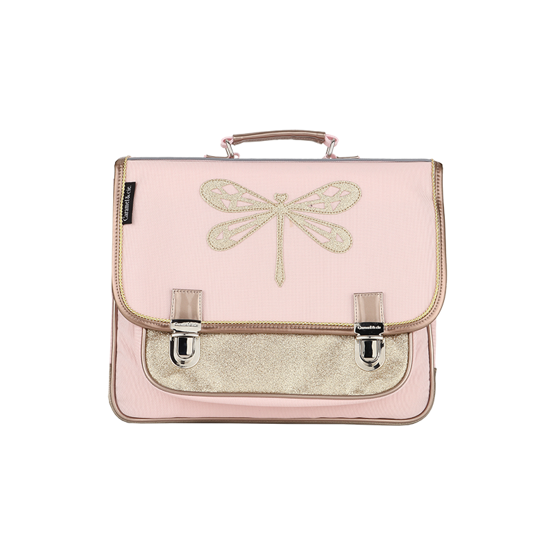 Caramel &amp; Cie - Cartable moyen - Libellule rose