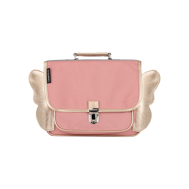 Caramel &amp; Cie - Petit cartable  - Rose ailé