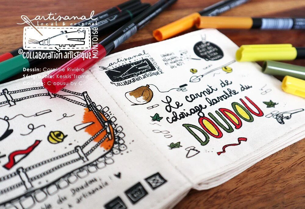 Cleo - Carnet de coloriage lavable - Doudou