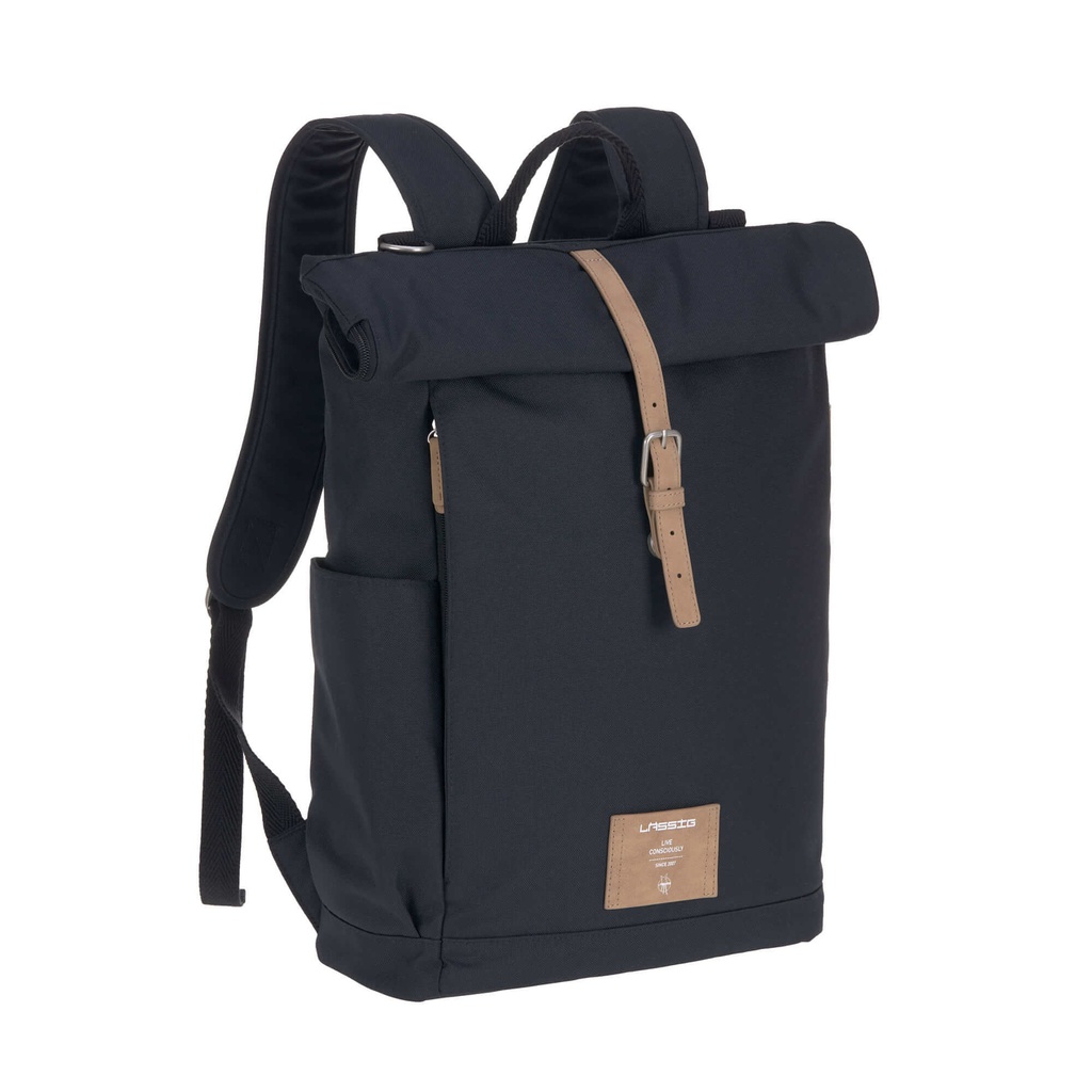 Lässig - Sac à langer à dos - Rolltop - Bleu nuit