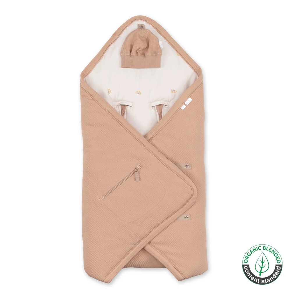 Bemini - Nid d'ange Biside 0-12 mois pady wafle jersey + jersey - Natural