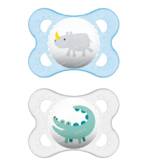 Mam - Tétine en silicone - Original - 0 mois - Rhinocéros/crocodile