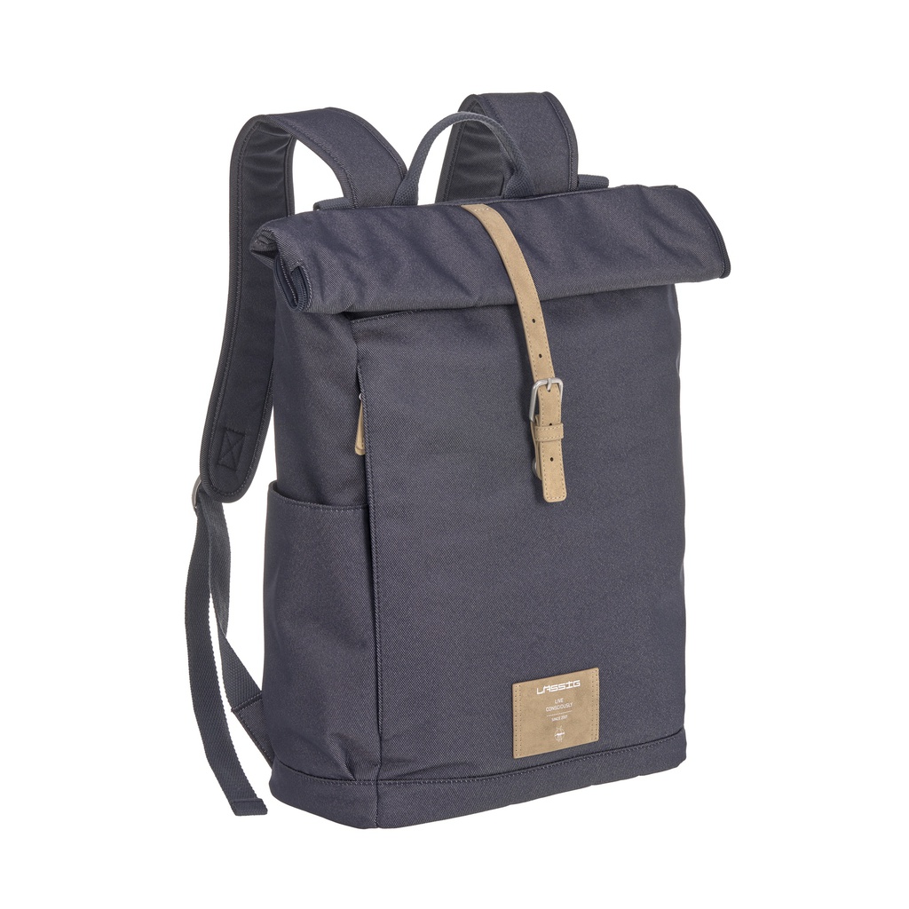 Lassig - Sac à langer à dos - Rolltop - Denim Blue