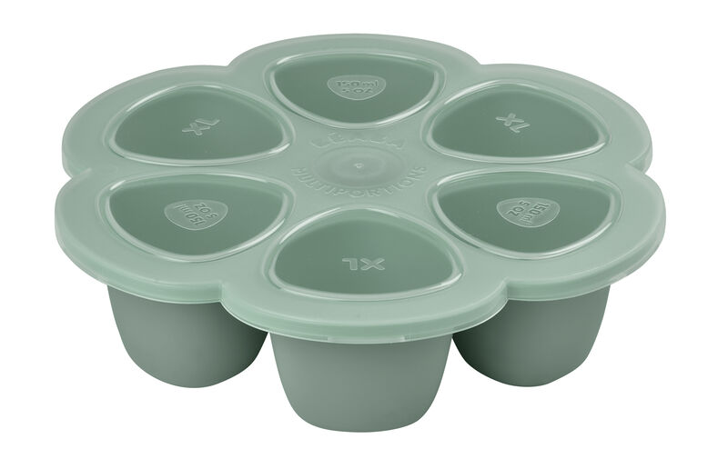 Béaba - Multiportions en silicone 6X150ml - Sage Green