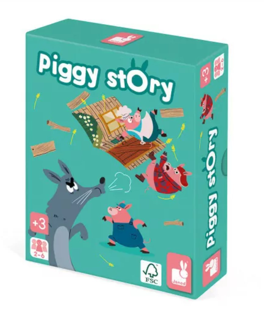 Janod - Jeu d'adresse - Piggy Story (bois et carton)