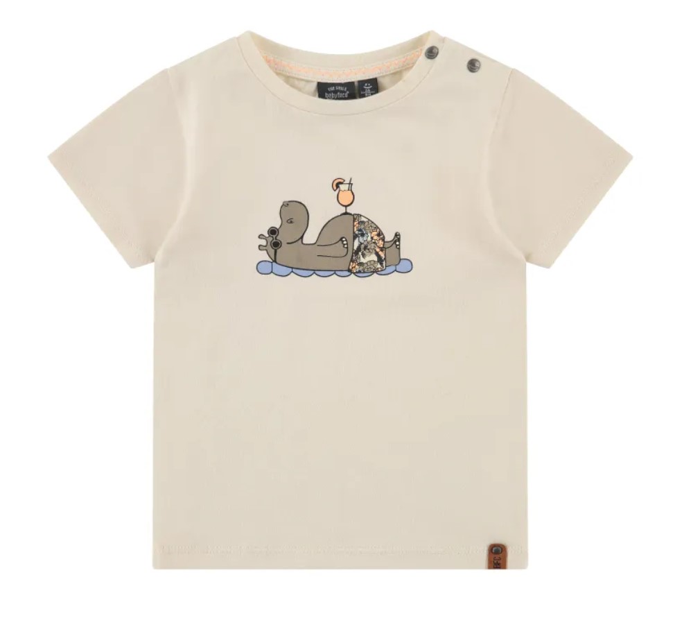 BABYFACE - t-shirt blanc avec motif hippopotame - garçon