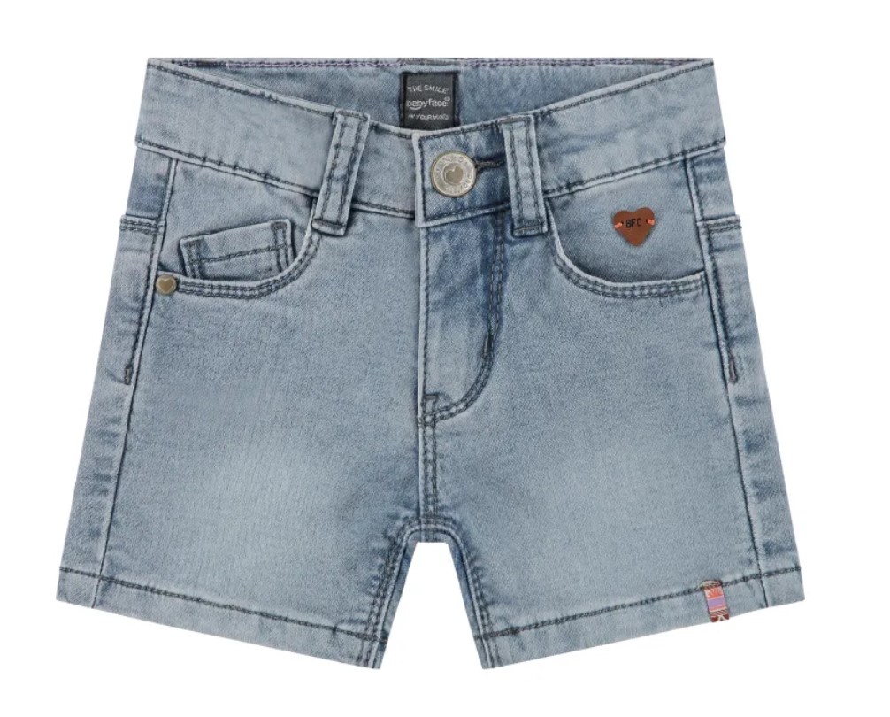 BABYFACE - Short en jean denim bleu - fille