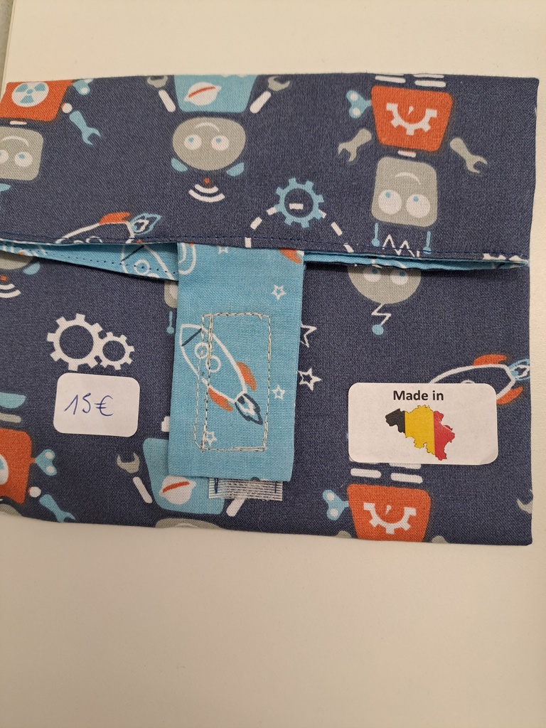 Cam's Little World - Emballage tartine réutilisable - Robots