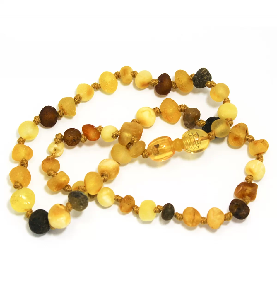 Kadolis - Collier d'ambre bébé mulitcolore avec fermoir de sécurité