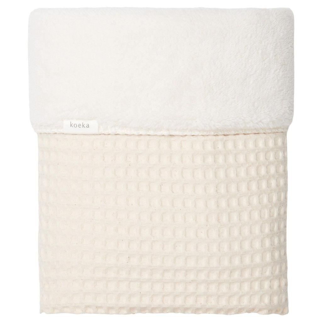 Koeka - Couverture berceau 75x100cm - Teddy Oslo - Natural/Pebble