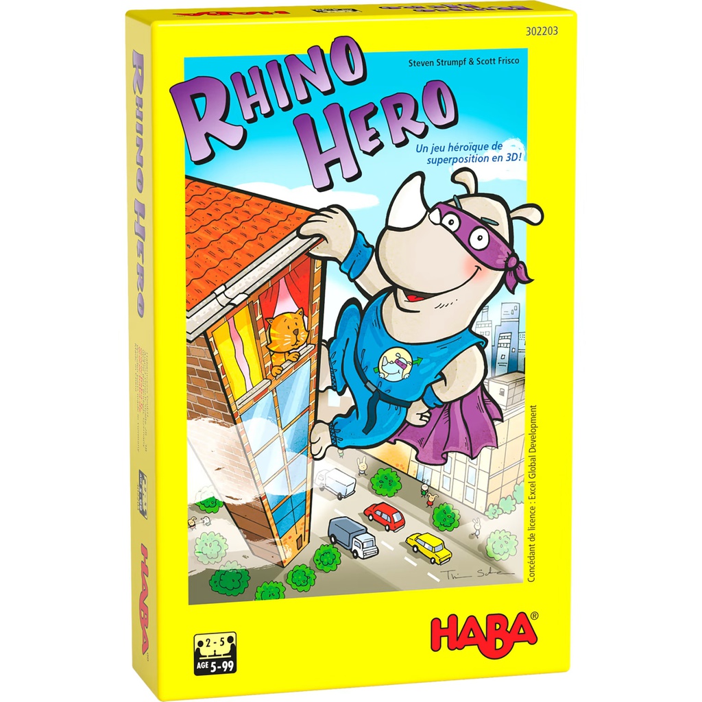 HABA - Jeu de voyage - Rhino Hero - 5 ans +