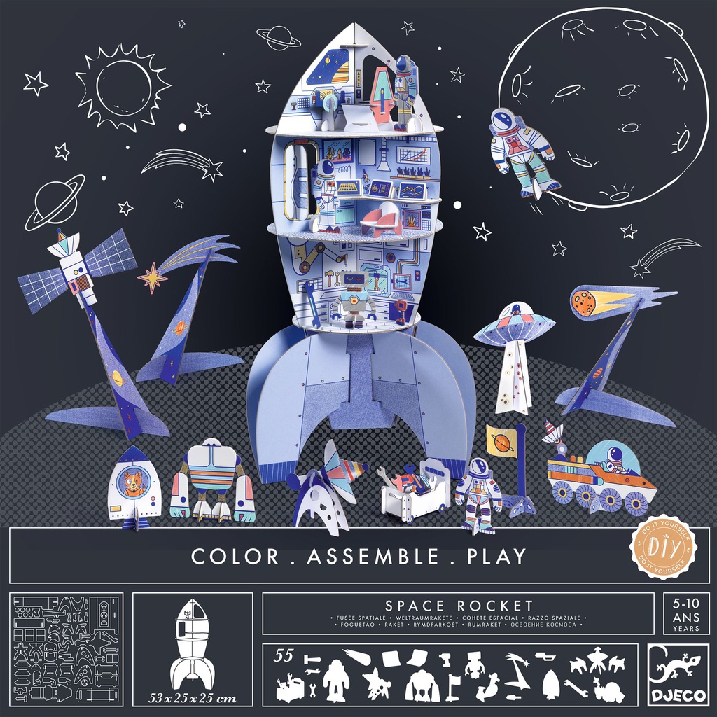 DJECO - Do It Yourself - Fusée - 5 ans +