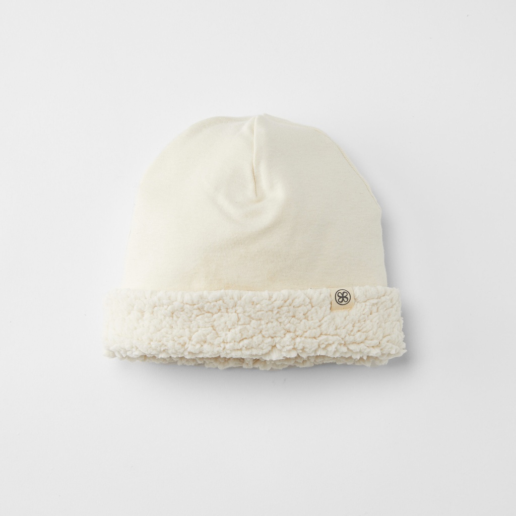 Cloby - Bonnet Reversible Teddy - Off White