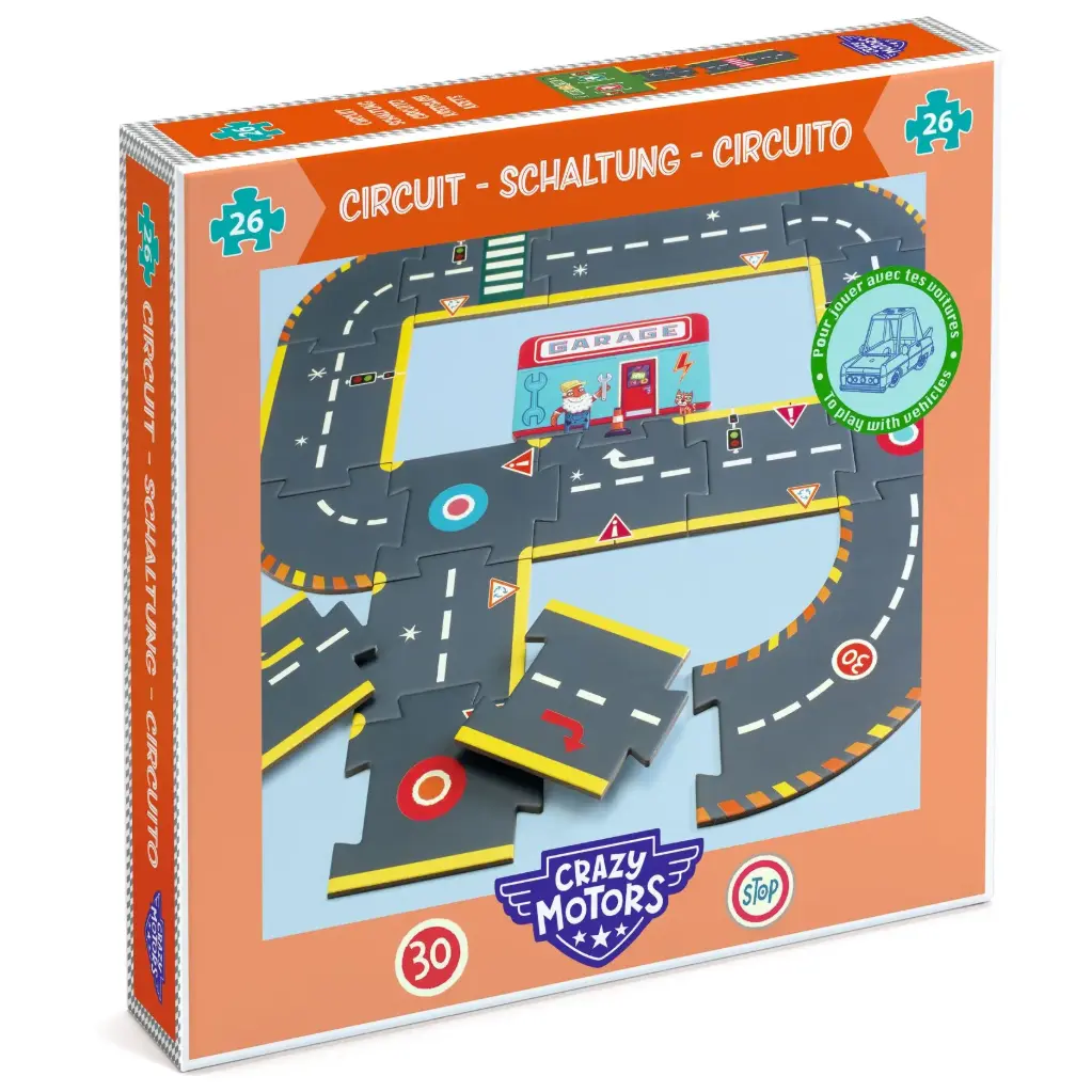 Djeco - Crazy Motors - Circuit 26 pièces