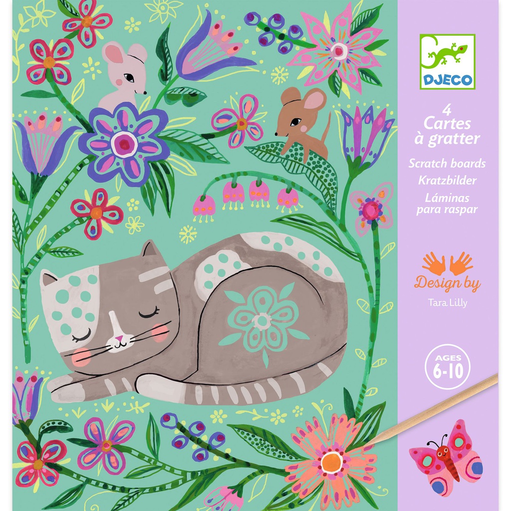 DJECO - 4 cartes à gratter - Rencontres - 6 à 10 ans