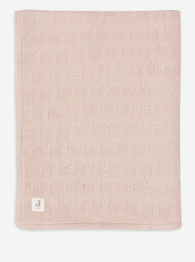 Jollein - Couverture Berceau 75x100cm Grain Knit - Wild Rose/Velour