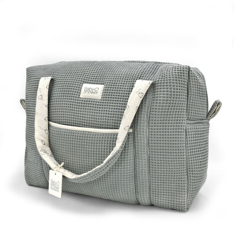 Babyshower - Sac maternité Camila - Waffle Grey