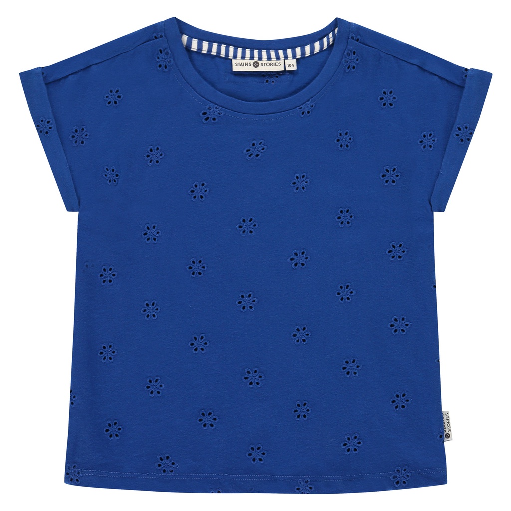 STAINS & STORIES (BY BABYFACE) - T-shirt manches courtes fille - Cobalt