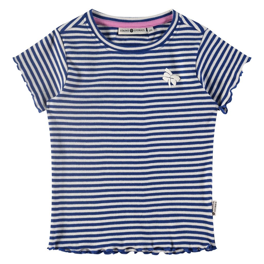 STAINS & STORIES (BY BABYFACE) - T-shirt manches courtes fille - Cobalt