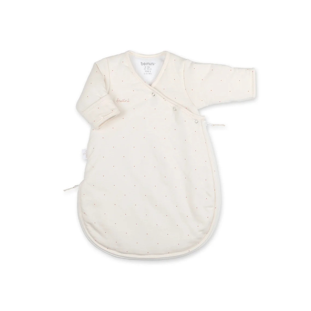 Bemini - MAGIC BAG 0-1m small dot print ecru pady jersey + jersey tog 3