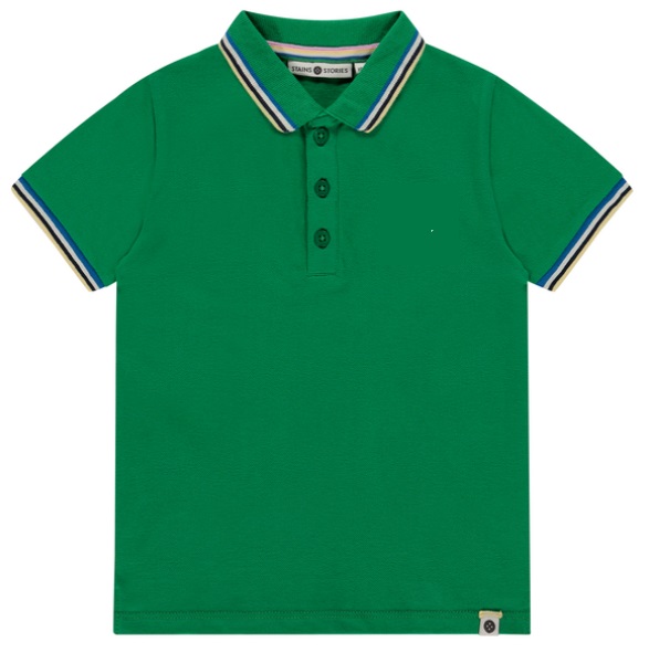 STAINS & STORIES (BY BABYFACE) - Polo vert pour garçon