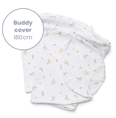 Doomoo - Housse pour Coussin d'Allaitement - Buddy - Flowers Yellow