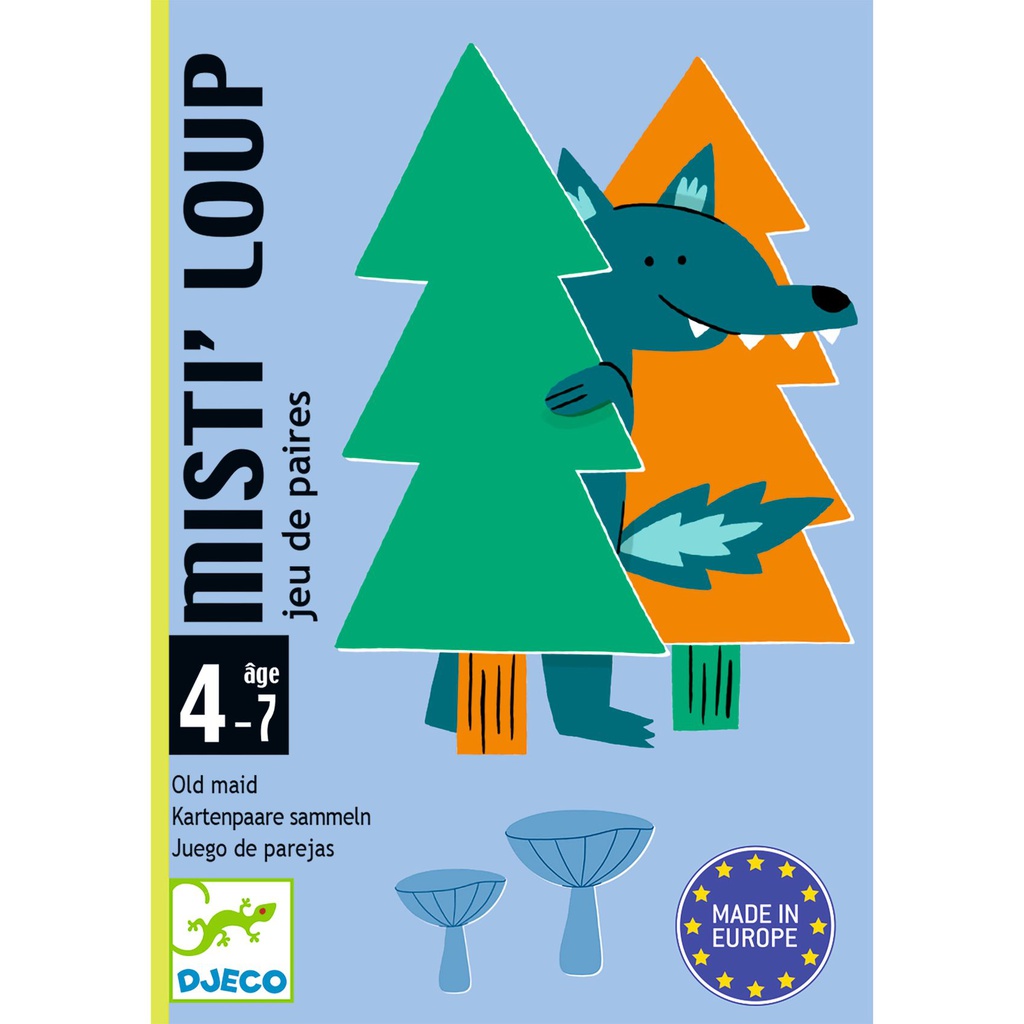 DJECO - Jeu de cartes de paires - Misti'loup - 4 à 7 ans