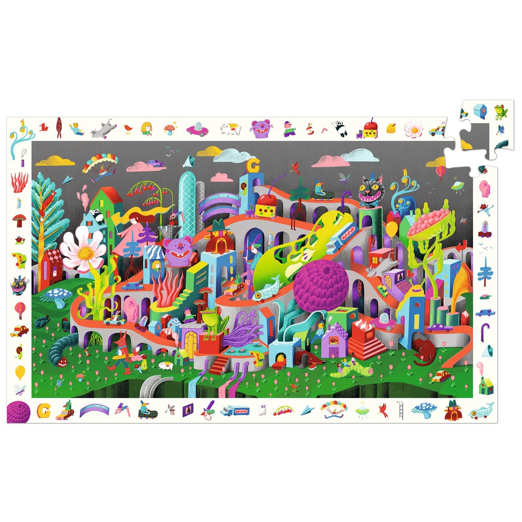 DJECO - Puzzle Crazy Town 200 pcs - 6 ans +