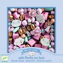 DJECO - 400 Perles bois Arc-en-ciel - 4 à 8 ans