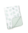 Doomoo -  Couverture douce en coton organique - Dream Leaves Aqua Green