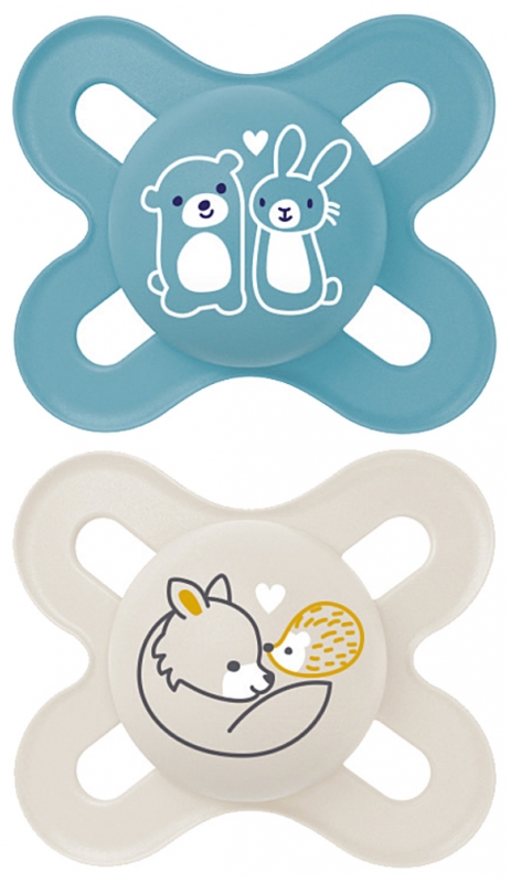 Mam - Tétine en silicone - Original Start - 0-2 mois - Bleu / Beige