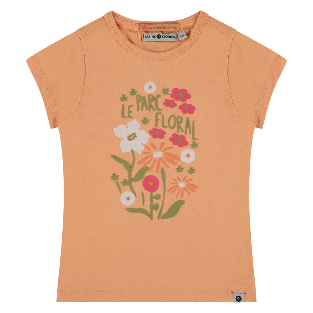 STAINS & STORIES (BY BABYFACE) - T-shirt manches courtes fille - Cantaloupe