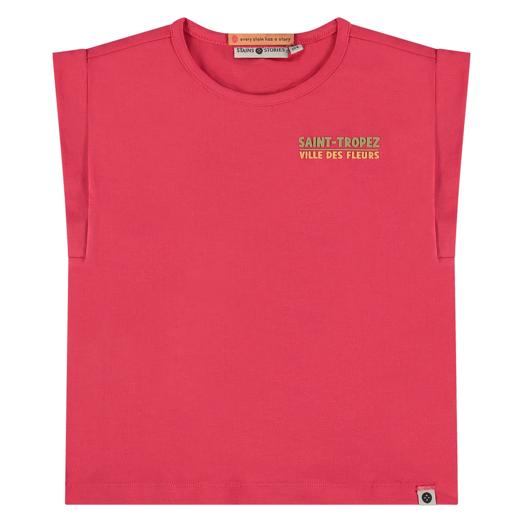 STAINS & STORIES (BY BABYFACE) - T-shirt manches courtes fille - Teaberry