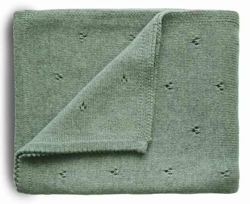 Mushie - Couverture Pointelle - Sage Melange