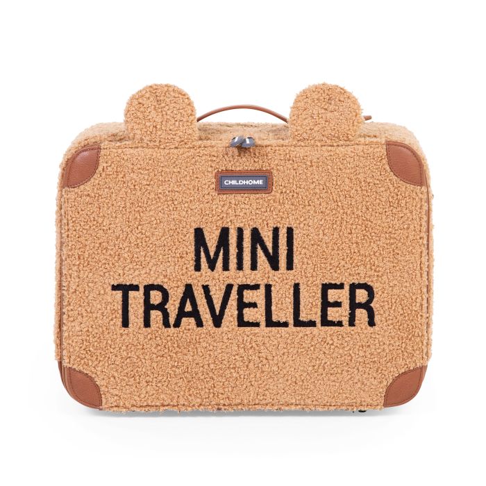 Childhome - Mini Traveller Valise Enfant - Teddy Brun