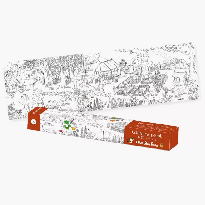 Moulin Roty - Coloriage Géant - Le jardinier