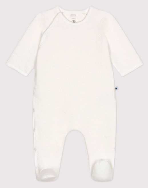 Petit Bateau - Pyjama bébé matelassé - coeurs