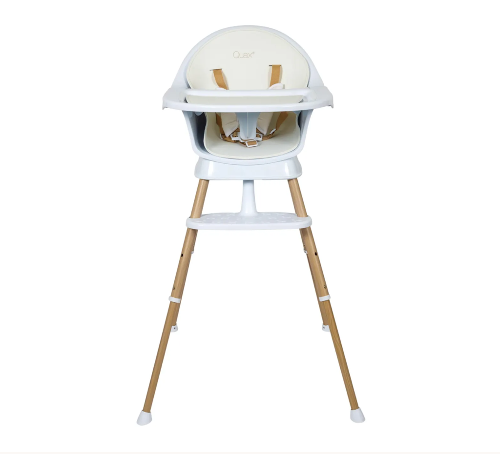 Quax - Chaise Bébé Evolutive Ultimo 3 Luxe - Blanc-Naturel