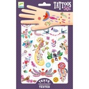 DJECO - Lot de 50 tatouages - Plume color - 3 ans +