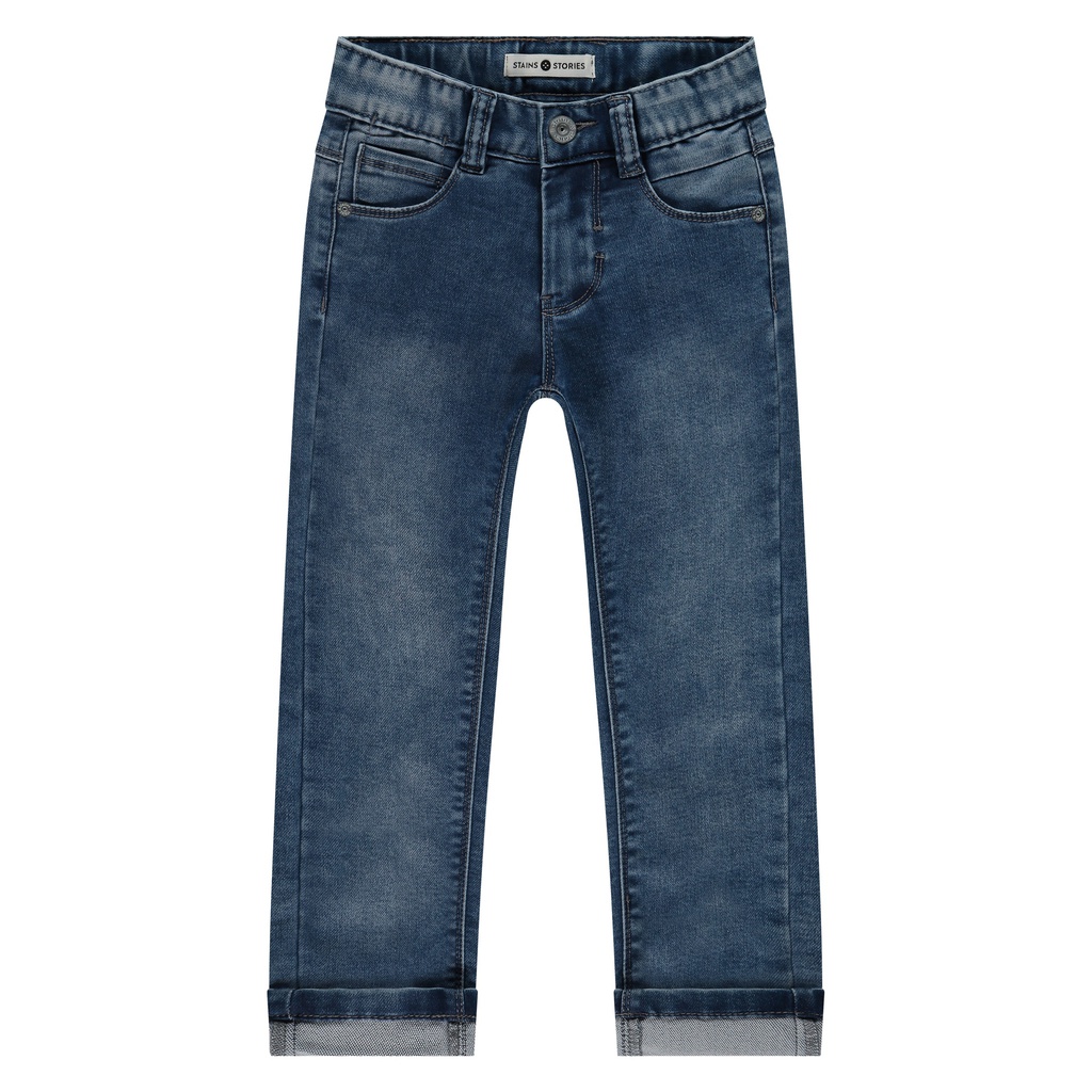 STAINS & STORIES (BY BABYFACE) - Pantalon garçon - Medium blue denim