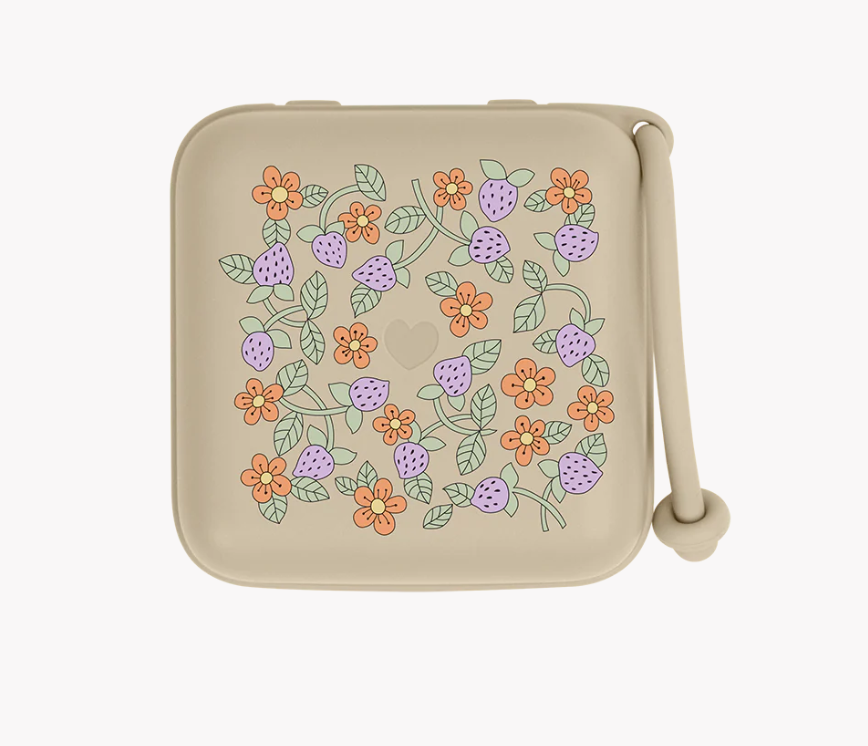 Bibs x Liberty - Étui à tétine Garden Strawbery - Vanilla