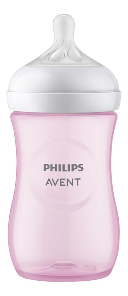 Avent - Biberon 3.0 Natural Response - 260 ml - Plastique rose