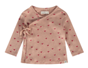 A Tiny Story - Blouse cache-coeur motifs coeurs - Corail